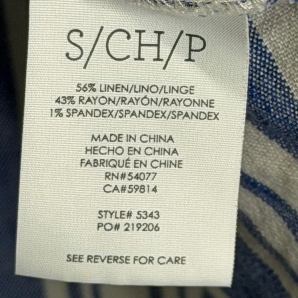 Cabi Nautical Stripe Top Womens S Blue White Puff Sleeve Preppy Beach - Picture 5 of 9